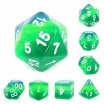Kit de 7 Dés Green Translucent