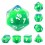 Kit de 7 Dés Green Translucent