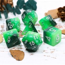 Kit de 7 Dés Green Gradients