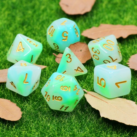 Kit Dés Jade Bleu Vert