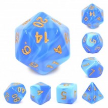 Kit de 7 Dés Sky blue + Blue