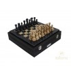 Échecs Marbre Noir / Marron 30x30 cm