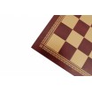 Plateau échecs simili Bordeaux or 33x33 cm