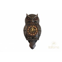 Pendule Steampunk Chouette Résine