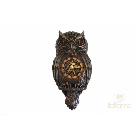 Pendule Steampunk Chouette Résine Pendule Steampunk Chouette Résine