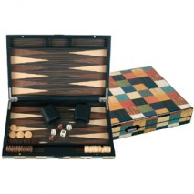 Backgammon Marqueté Arlequin 38cm