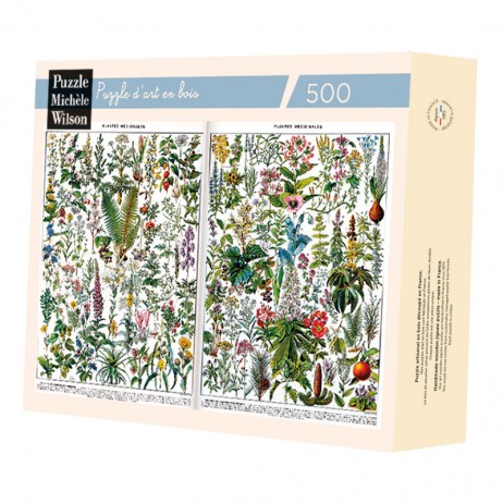 Puzzle Bois 500p Plante Médicinales Millot