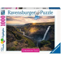 Puzzle 1000 P La cascade Háifoss, Islande