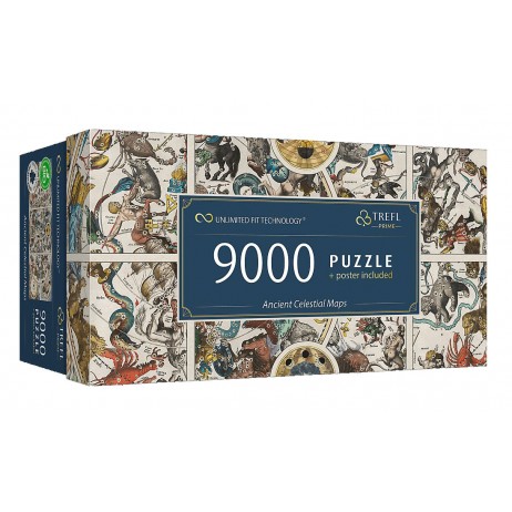 Puzzle 9000P Cartes Celestes Vintage