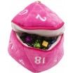 D20 Plush Dice Bag Hot Pink