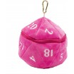 D20 Plush Dice Bag Hot Pink