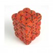 Set de 36 Dés 6 Granite Fire Orange/Noir