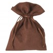 Bourse velours marron grande