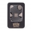 Lot 7 Dés Métal 16mm Hammer Silver