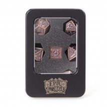 Lot 7 Dés Métal 16mm Hammer Bronze