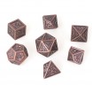 Lot 7 Dés Métal 16mm Hammer Bronze