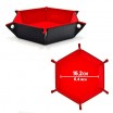 Piste de dés pliable Hexagonale Bleue