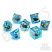 Set de dés Résine Yeux Dragon Glace