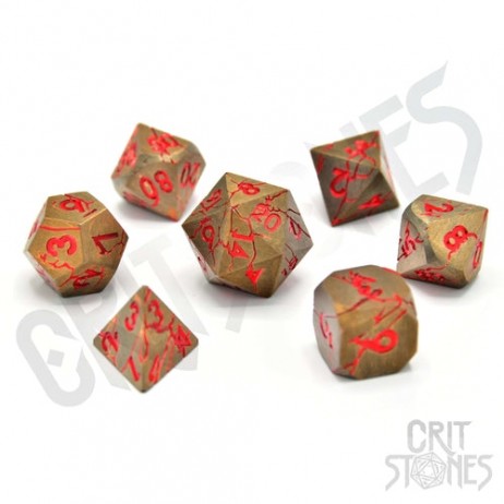 Set de dés métal Colère