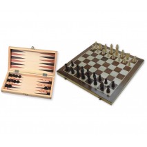Échecs Backgammon Marqueté 29cm