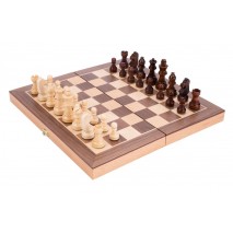 Échecs pliable hêtre noyer 30x30 cm