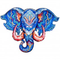 Puzzle 124 p Bois Tête Elephant