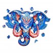 Puzzle 124 p Bois Tête Elephant