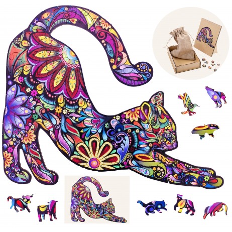 Puzzle 108 p Bois Chat