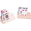 Porte-cartes pyramide double - Bois de hêtre