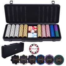 Mallette Poker noire 500 Jetons 14gr sansvaleurs
