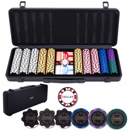 Mallette Poker noire 500 Jetons 14gr sansvaleurs