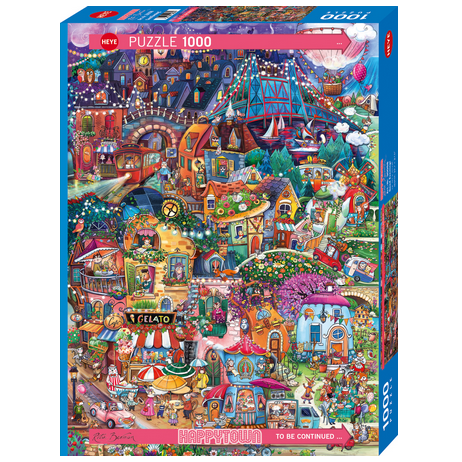Puzzle 1000p Happy Town Good Evening Heye