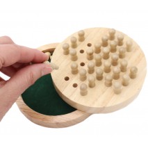 Solitaire rond bois coulissant