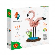 Origami 3D Flamant Rose