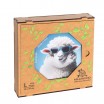 Puzzle 90 P Bois Sheep in Blue