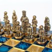 Jeu d'échecs Empire byzantin 20 cm or argent