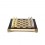 Jeu d'échecs Empire byzantin 20 cm or et argent Rouge
