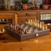 Jeu d'échecs noyer liè 40 x 40 cm pièces d'échecs Stau