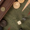 Backgammon Liège Naturel rouge 30x20cm avec Racks