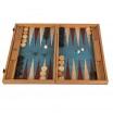 Backgammon Liège Rouge Bleu 30x20cm avec Racks