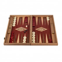 Backgammon Noyer Rouge 48x30cm avec Racks