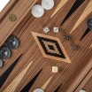 Backgammon Acajou 48x30cm Noir avec Racks