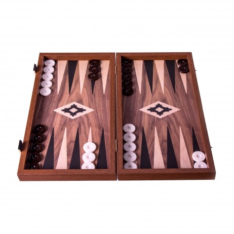 Backgammon Réplique noyer 30x17cm
