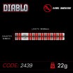 Fléchettes 22g Diablo