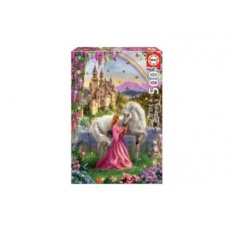 Puzzle 500 pces Fée et Licorne
