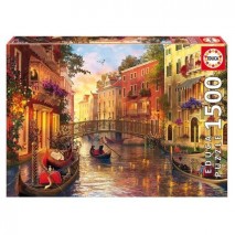Puzzle 1500 pces coucher de soleil venise