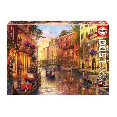Puzzle 1500 pces coucher de soleil venise
