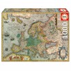 Puzzle 1000 pces carte d'europe