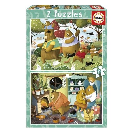 Puzzle 2 x 20 pces conte de la foret