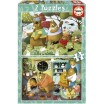 Puzzle 2 x 20 pces conte de la foret